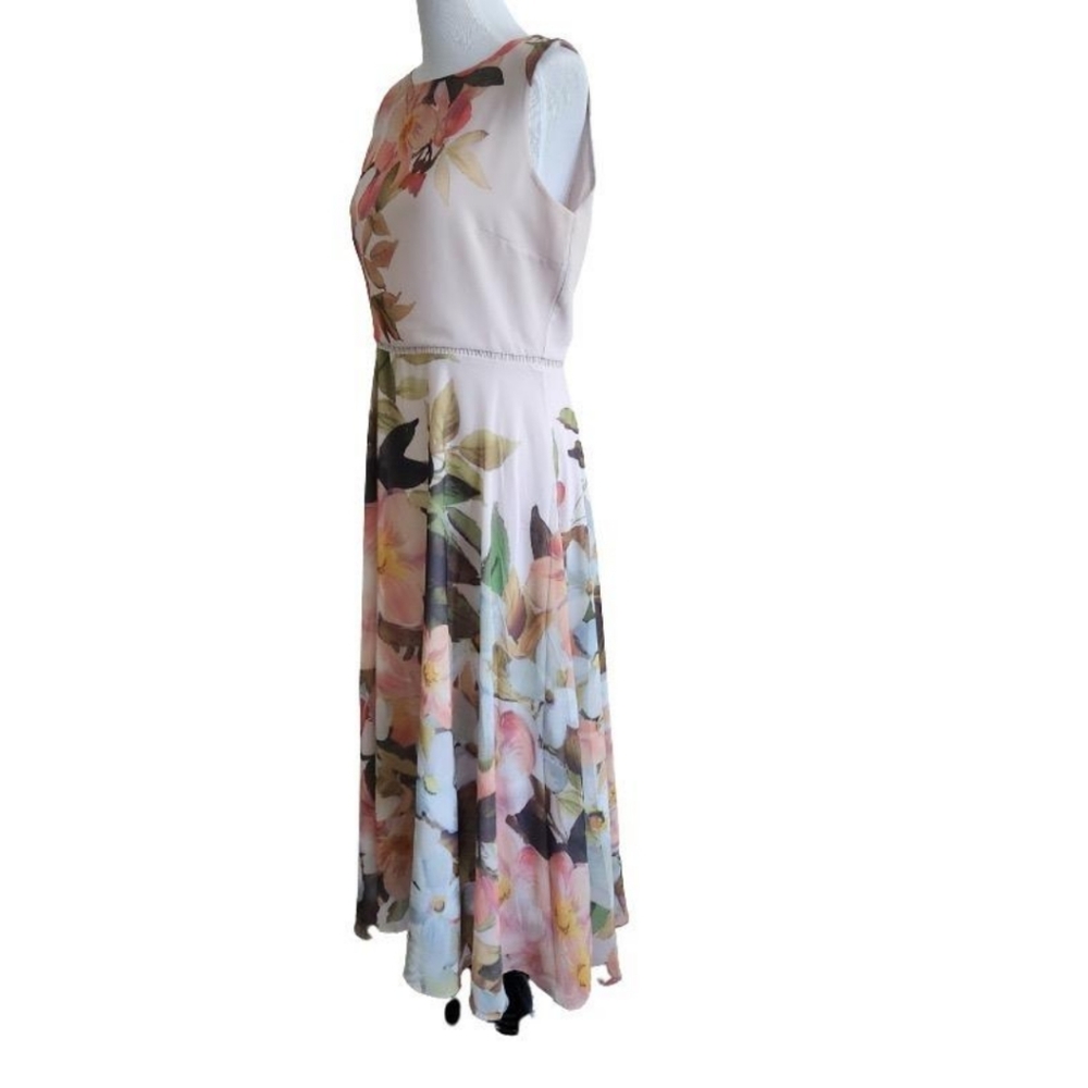 ⬇️T Tahari Floral Print Sleeveless Midi Dress - Picture 3 of 14